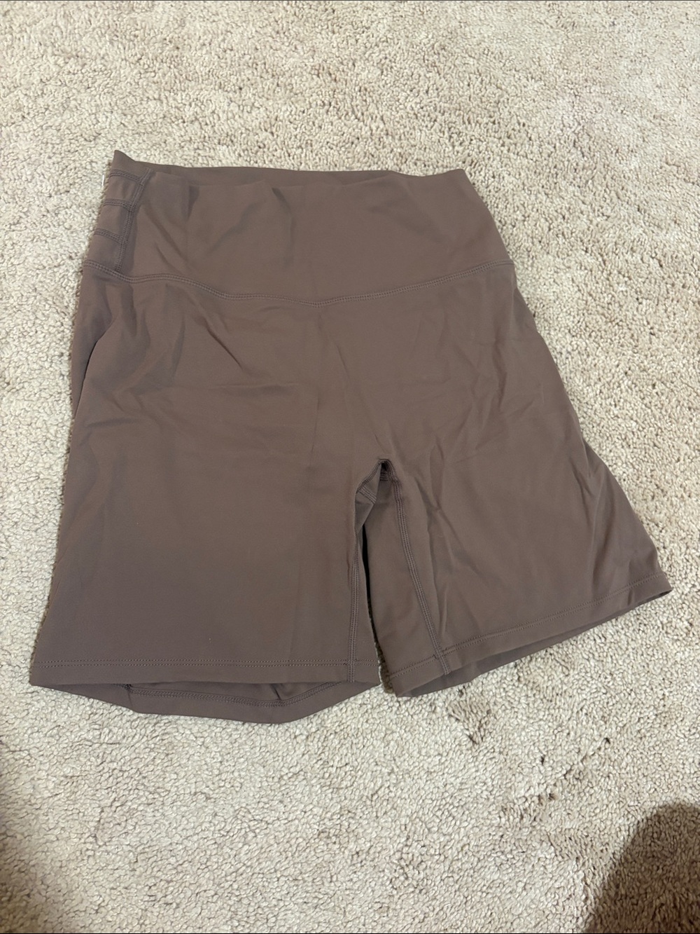 Women’s High-Waist Brown Active Bike Shorts
